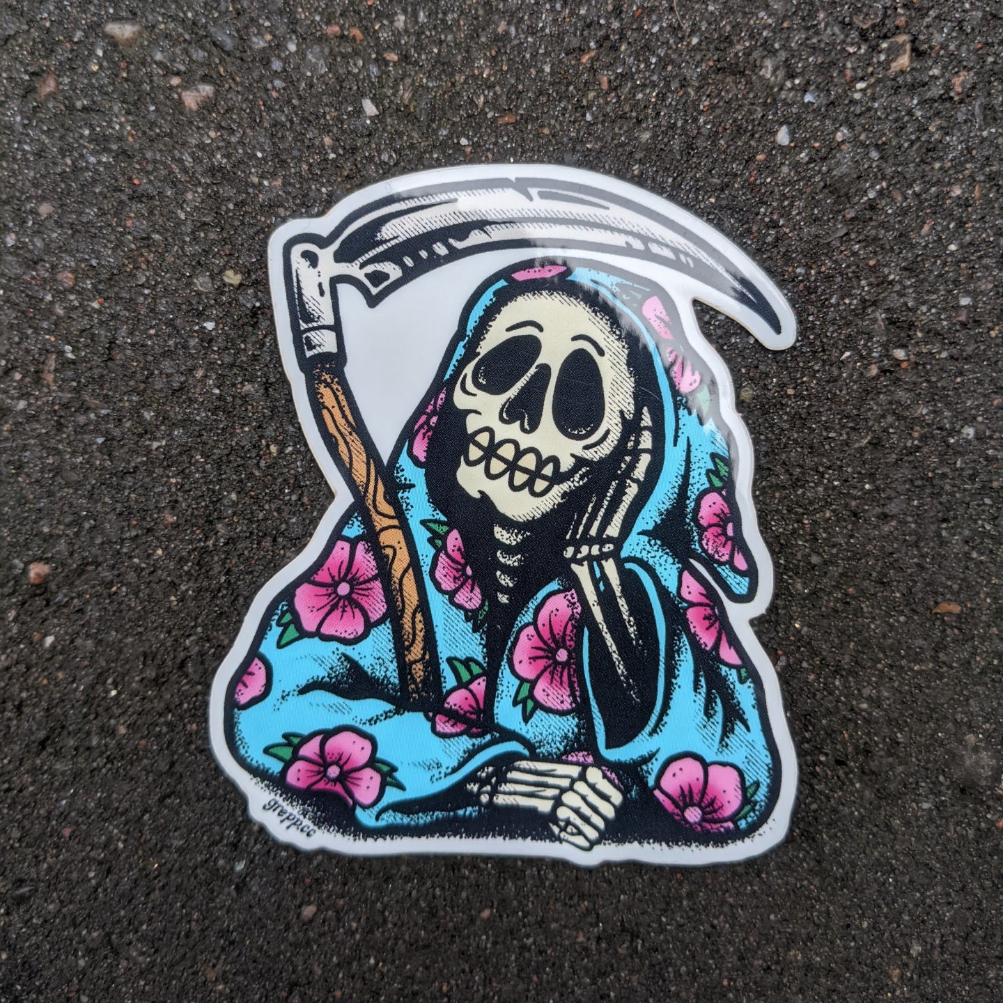 Grepp holiday reaper sticker